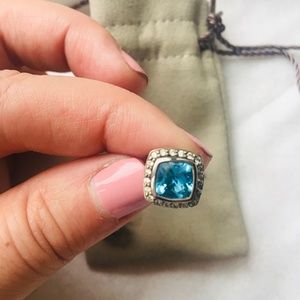 David Yurman Blue Topaz Petite Albion Earrings